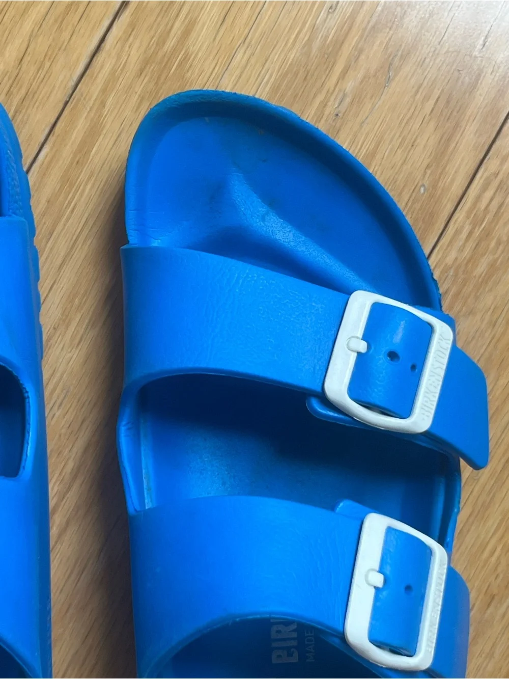Birkenstock Arizona EVA sandals in blue, size 40